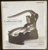 Bowring Professional Wine Bottle Corkscrew Lift Opener Table Top