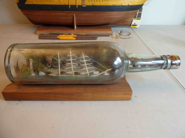 Antique Ship-in-a-Bottle - (WWI) in Arts & Collectibles in Parksville / Qualicum Beach