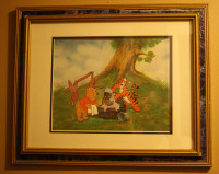 Winnie The Pooh Print - Chores Are More Fun With Friends (Framed