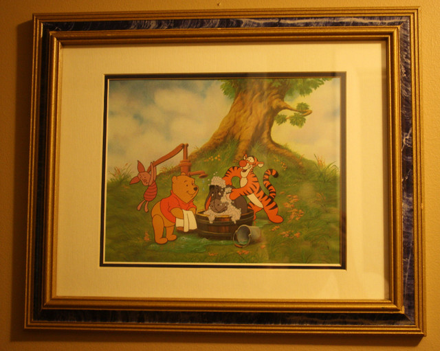 Winnie The Pooh Print - Chores Are More Fun With Friends (Framed in Arts & Collectibles in Saint John