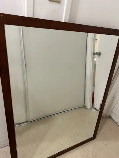 Large Wood Framed Wall Mirror, View more