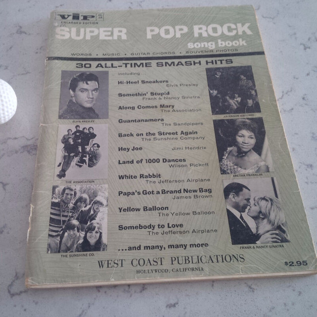 Super Pop Rock Song Book/ 120 Greatest Hits of 50's 60's 70's in Arts & Collectibles in Stratford