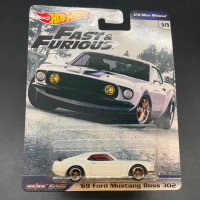 HOT WHEELS FAST FURIOUS 1/4 MILE MUSCLE 69 FORD MUSTANG BOSS 302
