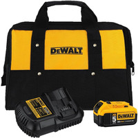 DEWALT 20V MAX Battery and Charger Kit with Bag