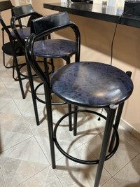 Selling 3 Kitchen Stools (Black and Purple)