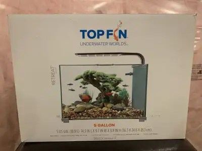 Brand New 5 Gallon Glass Aquarium Fish Tank, View more