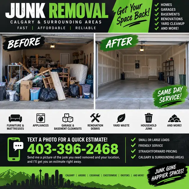 JUNK REMOVAL – CALGARY & AREA | FAST & AFFORDABLE