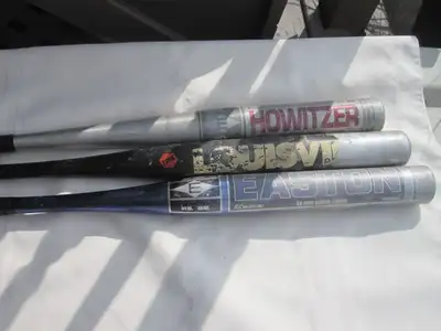 Three Alloy Baseball Bats, 34-inch and in good condition $15.00 each or all three for $35.00