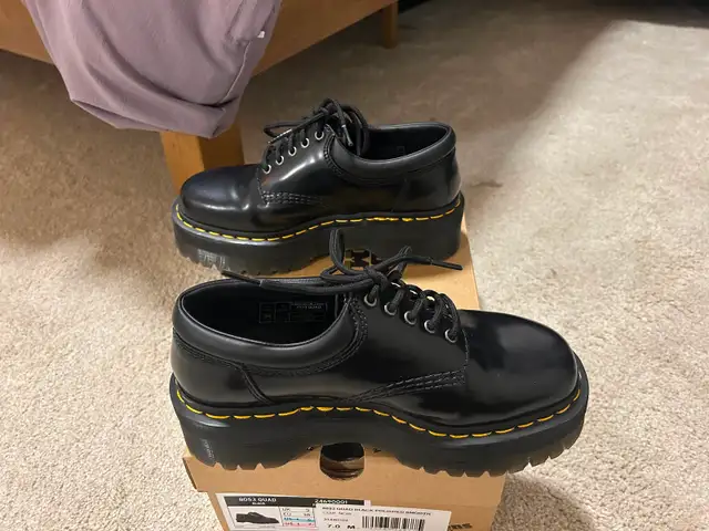 8053 LEATHER PLATFORM CASUAL SHOES (Black) - with Wonder Balsam in Women's - Shoes in Calgary - Image 8