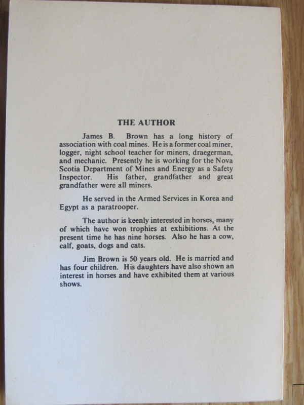 MOOSE RIVER DISASTER, Cave-In '36 by James B. Brown – 1983 in Non-fiction in City of Halifax - Image 4