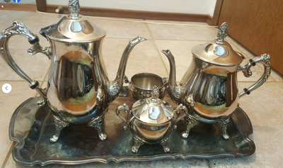 Silver Antique Coffee & Tea Set, View more