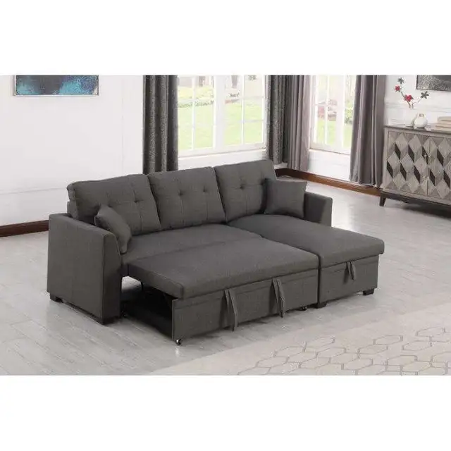 Sofa Bed with Chaise and Storage New Set in Couches & Futons in Victoriaville - Image 6