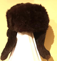 Vintage Classic Russian Style Genuine Beaver Ushanka Trapper Hat