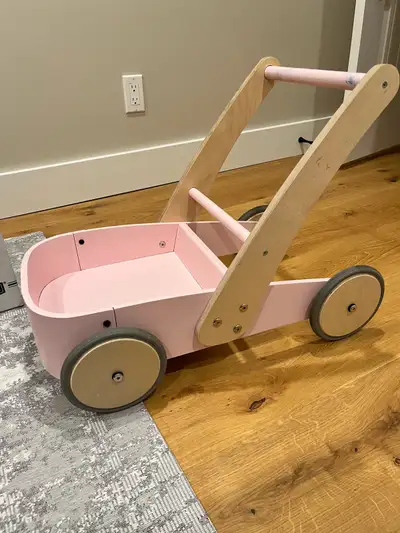 Coco Village pink wooden wagon , View more