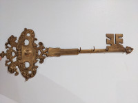Gigantic vintage brass key holder rack