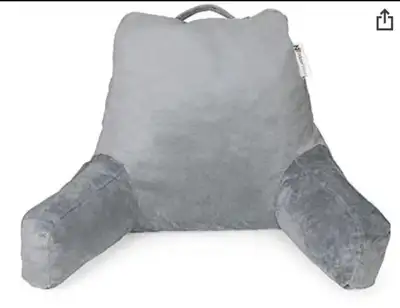 NEW Grey Plush Reading Pillow, View more
