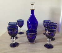 Bohemian Cobalt blue glasses