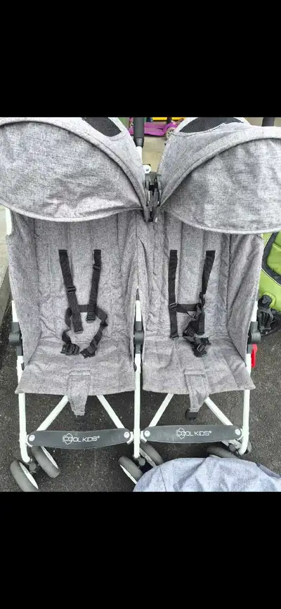 Cool Kids Lightweight Side-by-Side Double travel stroller, View more