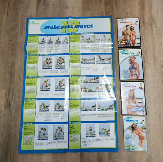 Malibu Pilates with 3 Exercise DVDs and Exercise Poster in Exercise Equipment in Bedford - Image 2