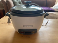 Rice cooker with steam basket