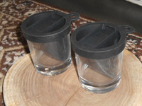 9 oz. Whiskey Wedge Clear Lead-Free Glasses - Set of Two; New