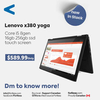 Lenovo x380 yoga core i5 8gen 16gb 256gb ssd touch