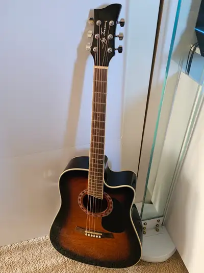 ⭐ Jay Turser Acoustic-Electric Guitar With Case - READ AD, View more
