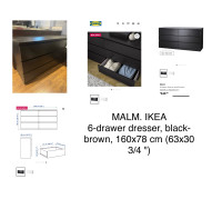 IKEA. Drawer- Dresser Black-Brown 
