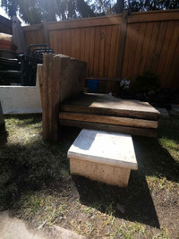Patio steps and slabs