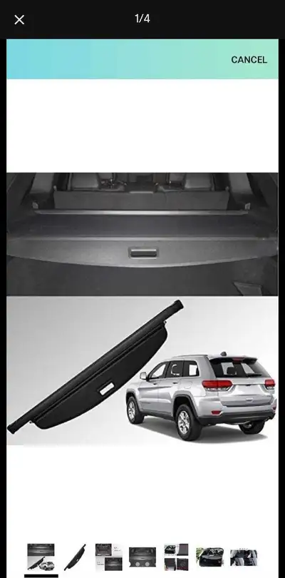 2021-25 Jeep Grand Cherokee Rear Trunk Cover Retractable, View more