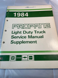 1984  GM FACTORY  PROPANE LIGHT DUTY TRUCK MANUAL #M01415