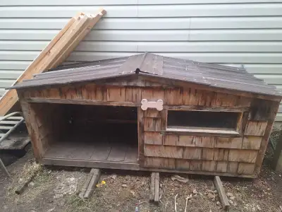 Insulated Cedar dog house, View more