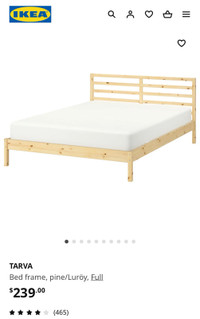 IKEA full sized Bed Frame with slats