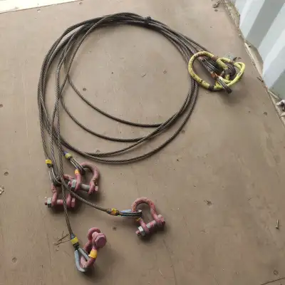 4-Leg Wire Rope Sling UNALLOY-IWRC 3/8" 12 ft, View more
