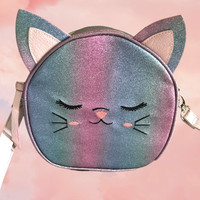 Under One Sky Shimmery Rainbow Cat Crossbody Bag