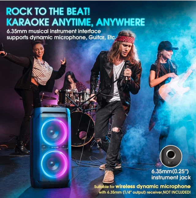 -KING 100W Bluetooth Speaker Waterproof Portable Loud deep bass in Speakers in Oshawa / Durham Region - Image 3