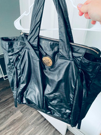 Gucci soft black leather tote bag