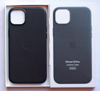 Brand New, Open Box Apple iPhone 14 Plus Midnight Leather Case