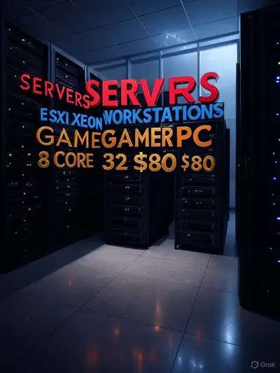 SERVERS ESXI XEON PC  GAMER PC 8  CORE 32 GIG $80 HP dell  AI PC, View more