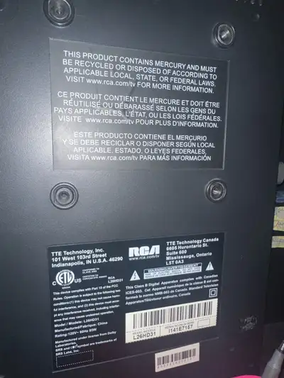 RCA TV. ( NO CONNECTION CABLE BUT WORKS!), View more