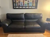 Brown genuine leather couches- Manufactured by Jaymar
