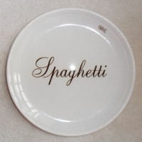 4 White Baldelli Italia Pottery Spaghetti Pasta Dinner Plates