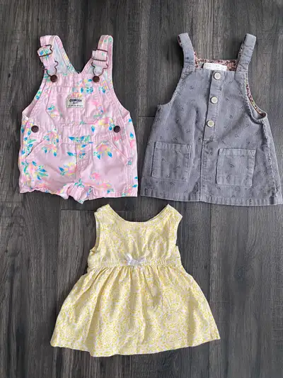 3 pieces Baby Girl Cloths 3-6 months - $8