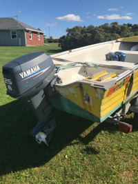 Boat outboard and trailer 