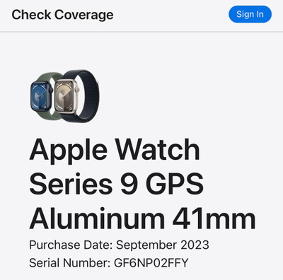 LNIB Apple Watch Series 9 41mm GPS w/Accessories