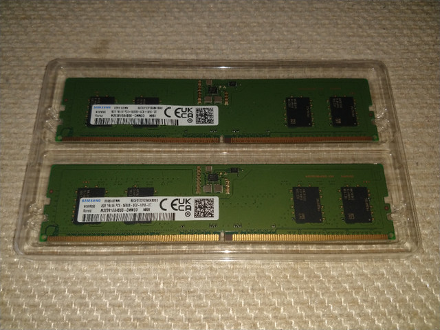 16GBs (2 x 8GB) SAMSUNG DDR5 5600MHz (PC5-44800) RAM in System Components in Dartmouth