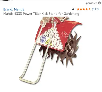Mantis 4333 Power Tiller Kick Stand for Gardening Retails: $71.27 + tax Asking: $50 Brand new never...