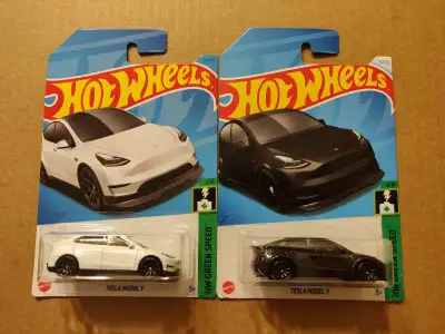 New Hot Wheels Mainline Tesla Model Y electric vehicle EV 1/64 diecast car SUV $5 ea.