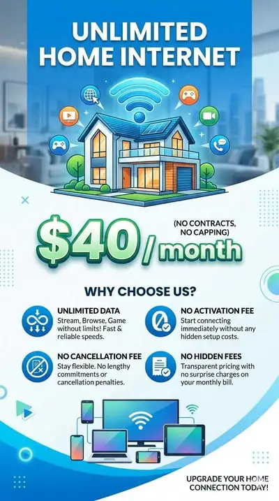 $40 Unlimited WiFi – Best Budget Internet Plan, View more