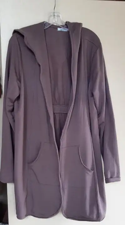 Brown Fleece Long Hoodie, View more